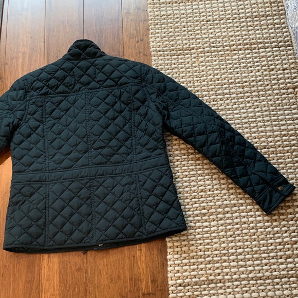 J Crew Quilted Black Field Jacket with Gold/Brass Hardware - Picture 5 of 5